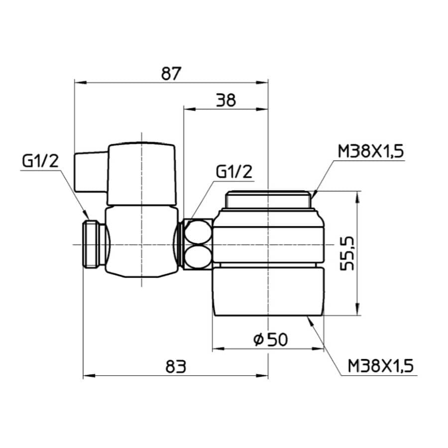 Ｂ９８―ＡＵ　シングル混合栓用分岐アダプター