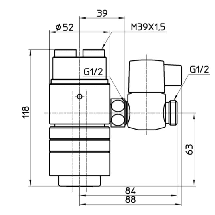 Ｂ９８―Ｂ　シングル混合栓用分岐アダプター