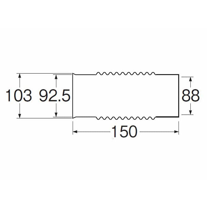 Ｈ６４３０―７５Ｘ１５０　排水フレキ接手