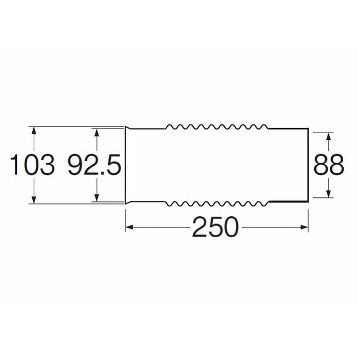 Ｈ６４３０―７５Ｘ２５０　排水フレキ接手