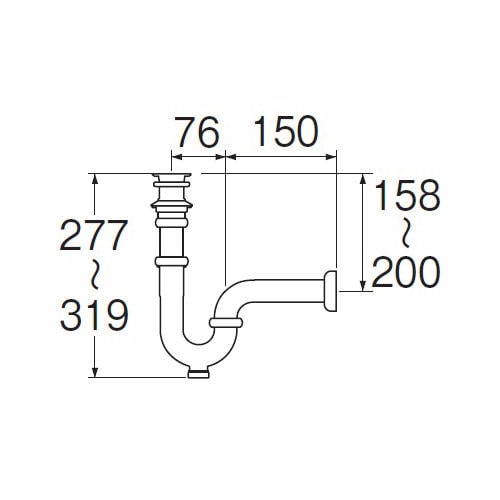 Ｈ７１２―３２　アフレ付Ｐトラップ