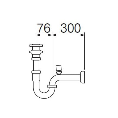 Ｈ７５０Ｖ―３２　低位通気弁付Ｐトラップ