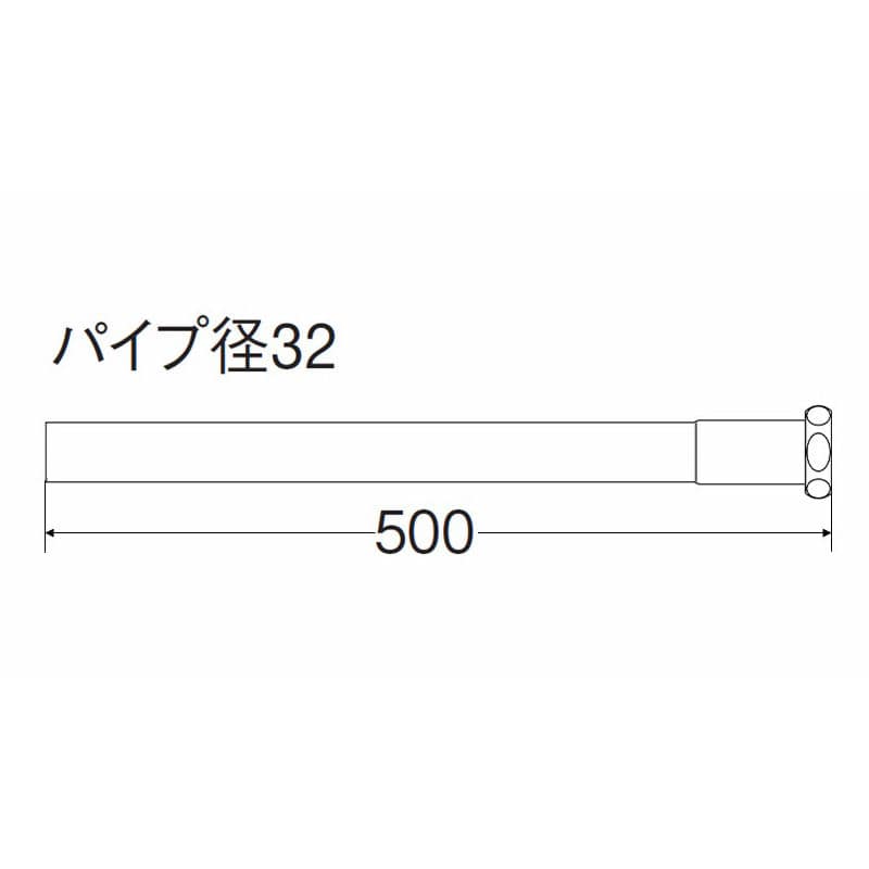 Ｈ８０―１０―３２Ｘ５００　洗浄管下部