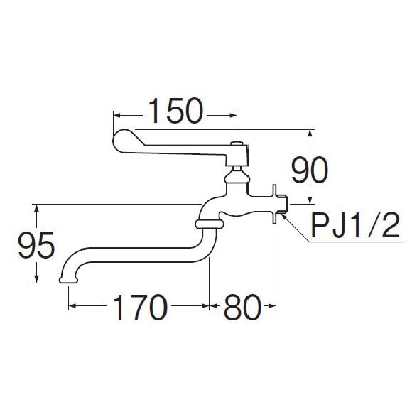 ＪＡ９０―１３　レバー式自在水栓