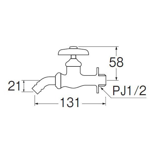 ＪＹ１２３Ｋ―１３　洗濯機用ホーム水栓