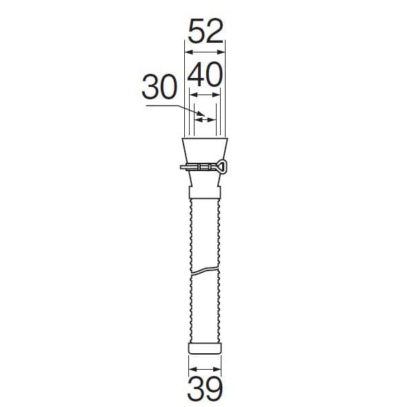 ＰＨ６２―８６１―２　流し排水栓ホース