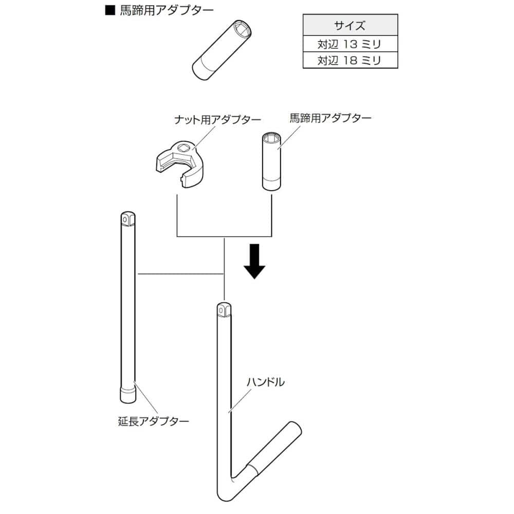 三栄 工具 立水栓締付工具セット SANEI - 4