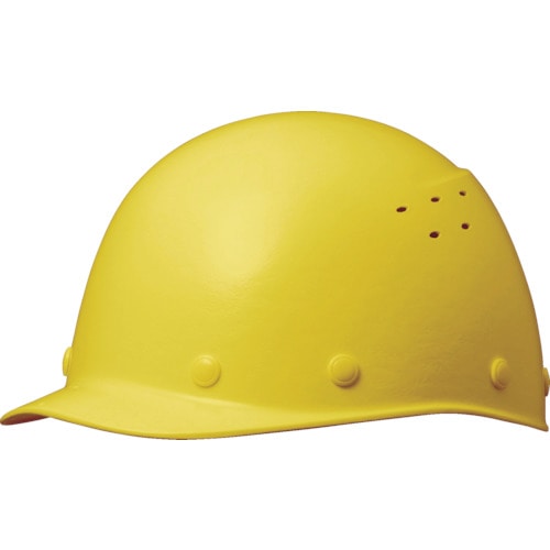 ミドリ安全　ＦＲＰ製ヘルメット　野球帽型　通気孔付　飛来・落下物・墜落時保護用　イエロー＿