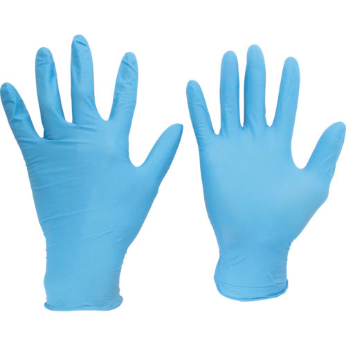 ミドリ安全　ニトリル使い捨て手袋　粉なし　１００枚入　青　ＳＳ＿