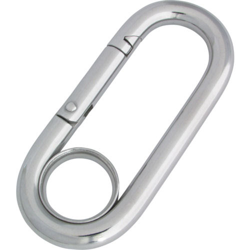 水本　ステンレス　プチカラビナ（リング付）　線径８ｍｍ長さ７４ｍｍ＿