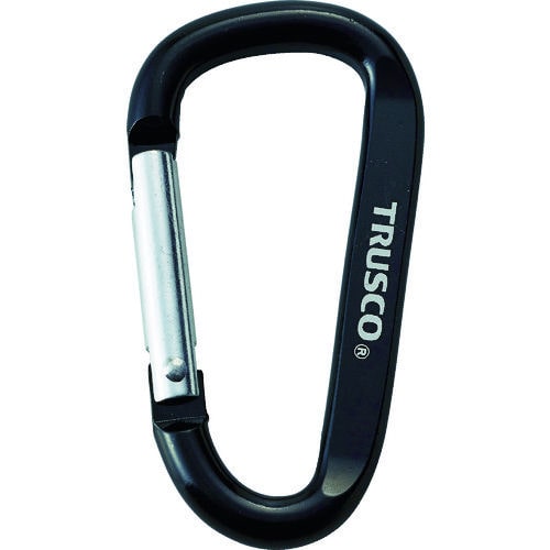 TRUSCO カラビナ 線径6mmX60mm D型 ブラック_