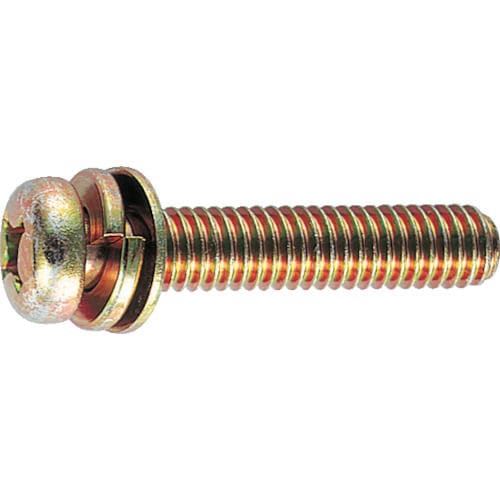 TRUSCO ナベ頭組込ネジ クロメートP-4 サイズM3X12 160本入_