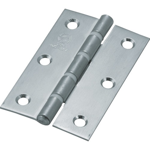 TRUSCO ステンレス製厚口蝶番 ナイロンリング入 全長89mm_