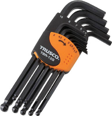 TRUSCO ボールポイント六角棒レンチセット 標準タイプ 12本組_