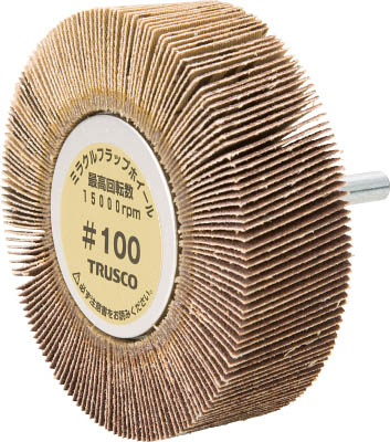 ＴＲＵＳＣＯ　ミラクルフラップホイール　外径８０Ｘ厚２５Ｘ軸６　５個入　１００＃＿