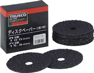 ＴＲＵＳＣＯ　ディスクペーパー４型　１００Ｘ１５．９　＃５０　１０枚入＿