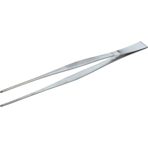 ＴＲＵＳＣＯ　ステンレス製ピンセット　３００ｍｍ　直ギザ付＿