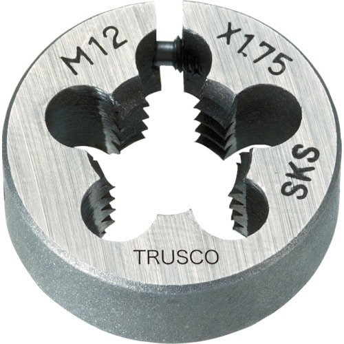 ＴＲＵＳＣＯ　丸ダイス　２５径　Ｍ１２Ｘ１．５　（ＳＫＳ）＿