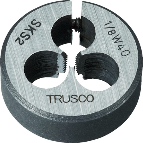 TRUSCO 丸ダイス 25径 ウイットねじ 1/4W20 (SKS)_