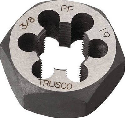 ＴＲＵＳＣＯ　六角サラエナットダイス　ＰＦ３／８－１９＿