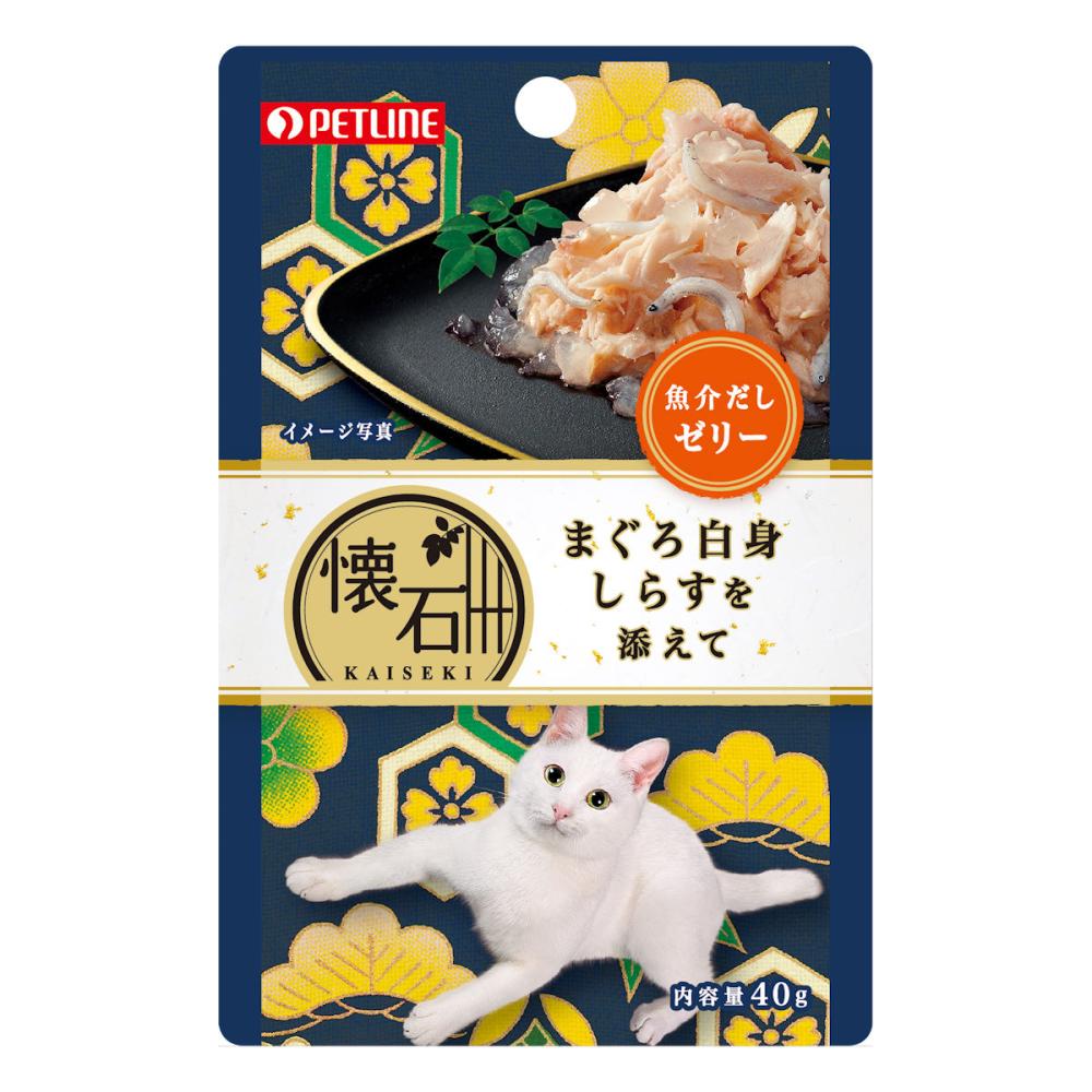 ペットライン 懐石レトルト まぐろ白身 しらす添え魚介ゼリー 40g