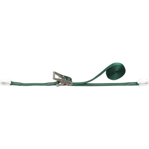 TRUSCO 強力型ベルト荷締機 SUS金具 25mm幅 300kg アイタイプ_