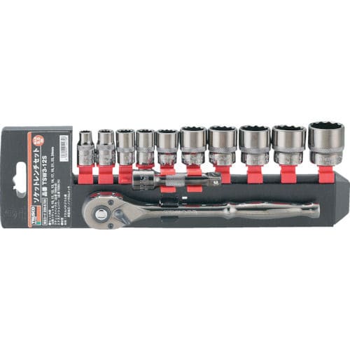 TRUSCO ソケットレンチセット 12角タイプ 差込角9.5 12S_