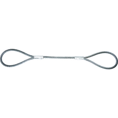 TRUSCO ワイヤーロープスリング Aタイプ アルミロック 16mmX1m TWAL-16S1_