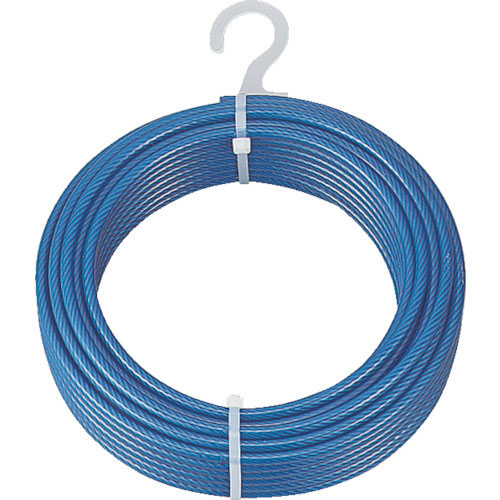 ＴＲＵＳＣＯ　メッキ付ワイヤロープ　ＰＶＣ被覆タイプ　Φ２（３）ｍｍＸ１００ｍ　ＣＷＰ－２Ｓ１００＿