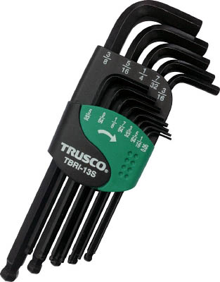 ＴＲＵＳＣＯ　ボールポイント六角棒レンチセット　１３本組（インチタイプ）＿