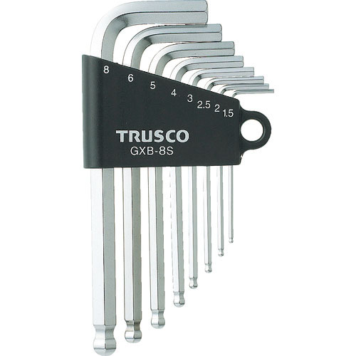 ＴＲＵＳＣＯ　ボールポイント六角棒レンチセット　８本組　ＧＸＢ－８Ｓ＿