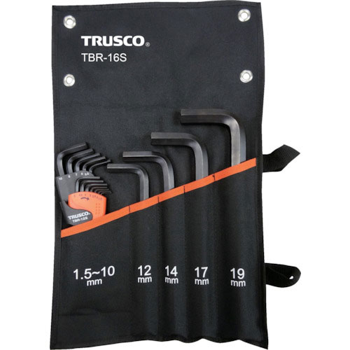 TRUSCO ボールポイント六角棒レンチセット(標準タイプ)16本入_