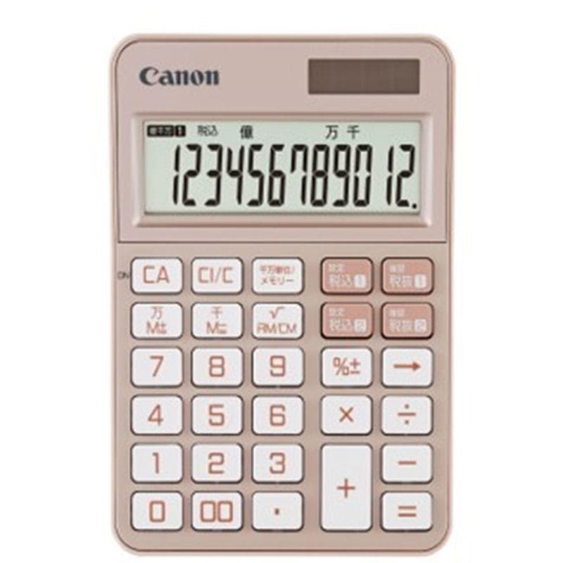 キヤノン　ミニ卓上電卓　１２桁・税率設定キー２つ装備　ピンク　ＫＳ－１２５ＷＵＣ－ＰＫ