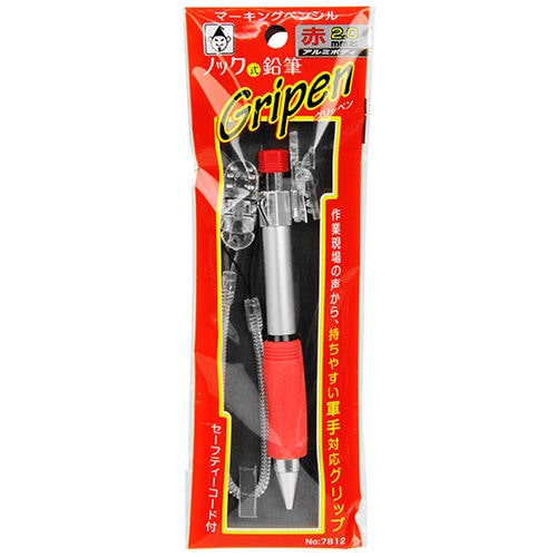 たくみ　ノック式鉛筆Ｇｒｉｐｅｎ　赤　２ｍｍ芯