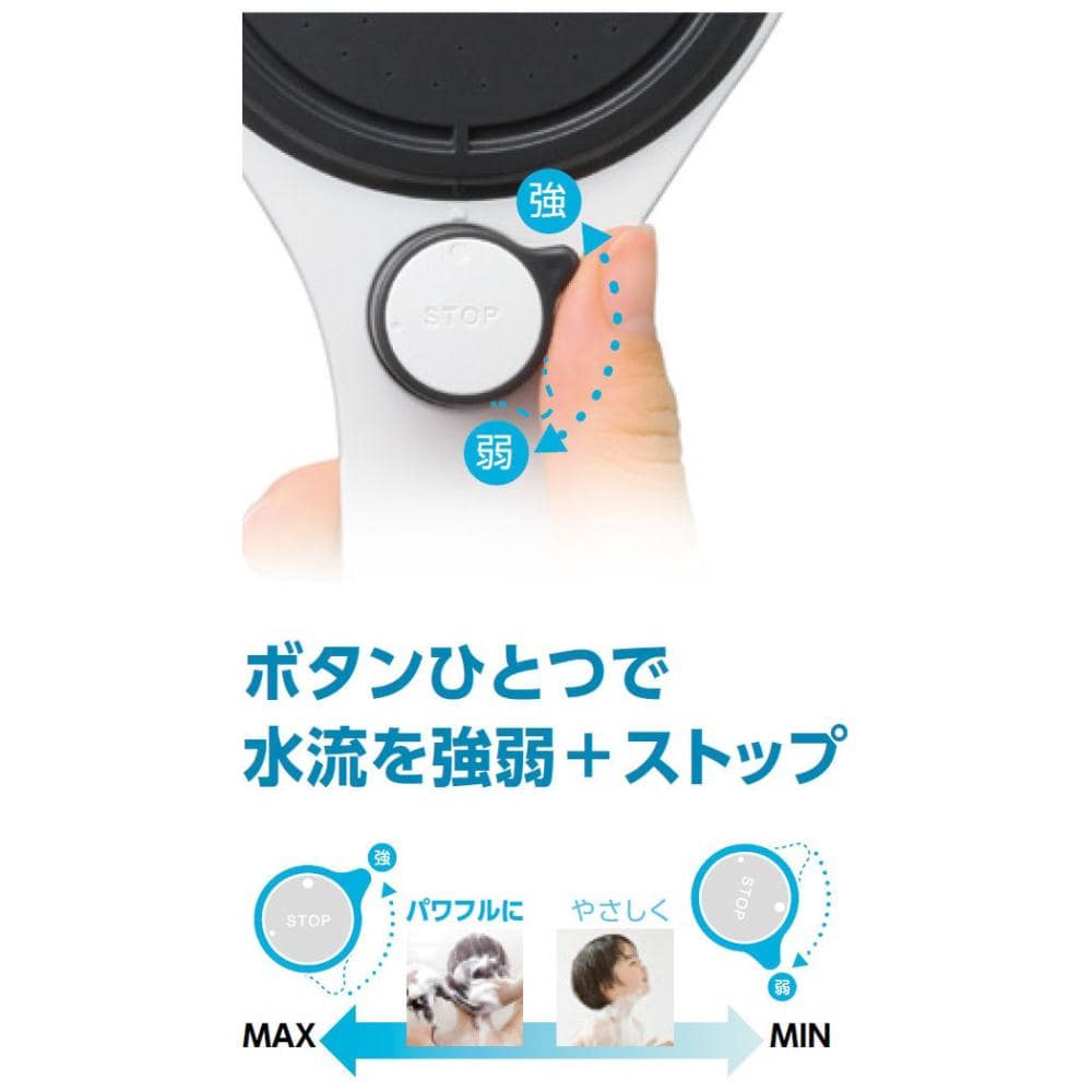 してシャワ﹤ SANEI アジャストシャワーヘッド 手元ボタンで勢い調節と一時止水 節水効果 シルバー PS3032-80XA-SVP：TOKUMARU  shop のポイント