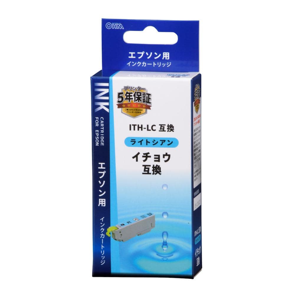 オーム電機 エプソン 互換インク イチョウ ライトシアン