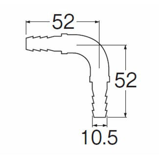 ペア樹脂管Ｌ金具セット　Ｔ４２１－３２Ｓ－１０Ａ