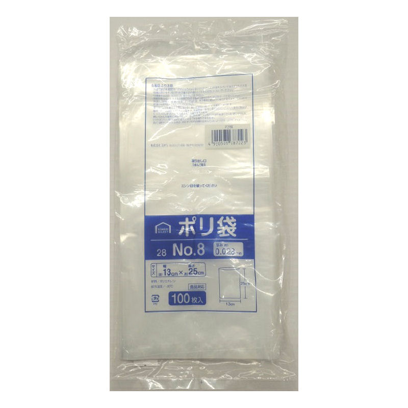 コメリセレクト ポリ袋28 NO8 13×25 100枚