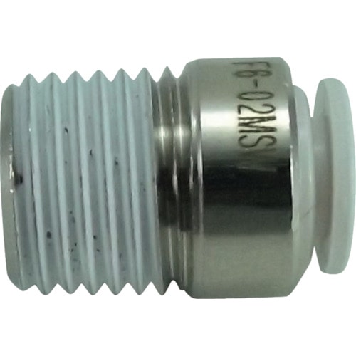 チヨダ　ファイブ六角穴付メイルコネクタ　Ｗ（白）６ｍｍ・Ｒ１／４＿