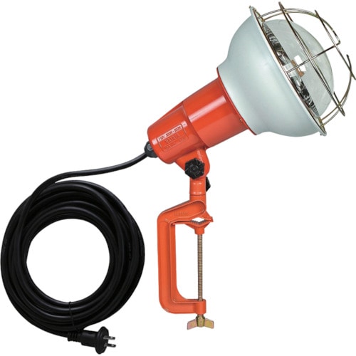 ハタヤ　防雨型作業灯　リフレクターランプ５００Ｗ　１００Ｖ電線５ｍ　バイス付＿