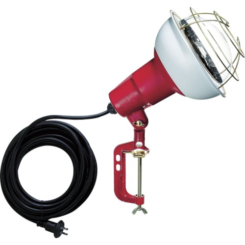 ハタヤ　防雨型作業灯　リフレクターランプ５００Ｗ　１００Ｖ電線５ｍ　バイス付＿