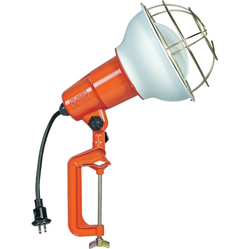 ハタヤ 防雨型作業灯 リフレクターランプ300W 100V接地付5m バイス付_