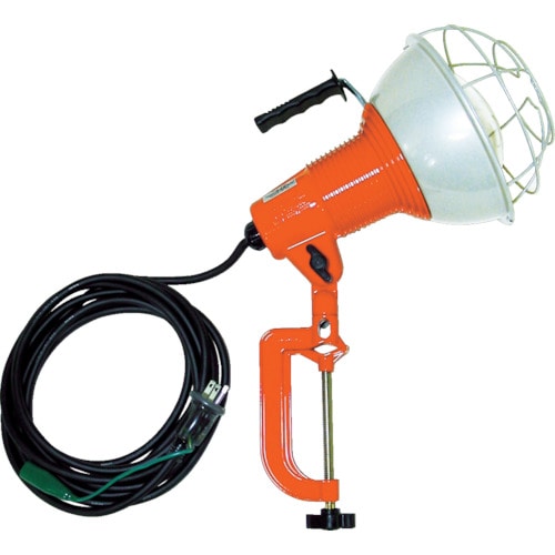 ハタヤ 防雨型作業灯 リフレクターランプ300W 100V接地付5m バイス付_