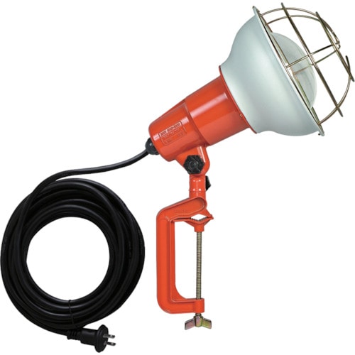 ハタヤ　防雨型作業灯　リフレクターランプ３００Ｗ　１００Ｖ電線５ｍ　バイス付＿