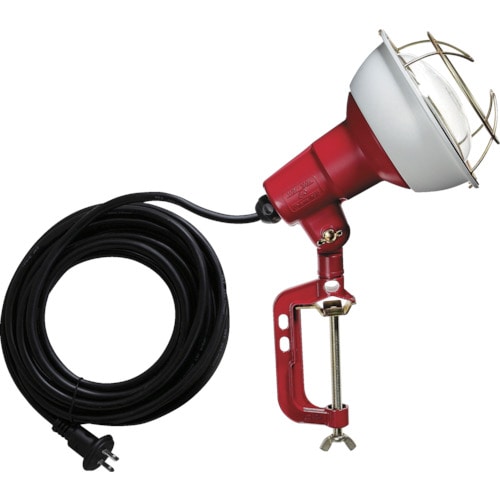 ハタヤ 防雨型作業灯 リフレクターランプ200W 100V電線5m バイス付_