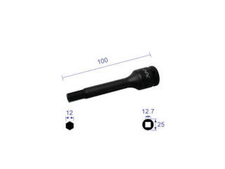 ナック　ヘキサゴンレンチソケットロングタイプ１２．７ｘ対辺１２ｍｍｘ１００Ｌ＿