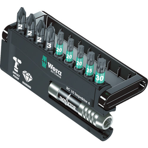 Wera インパクターダイヤモンド ビットチェック 9本 ラピダプター_