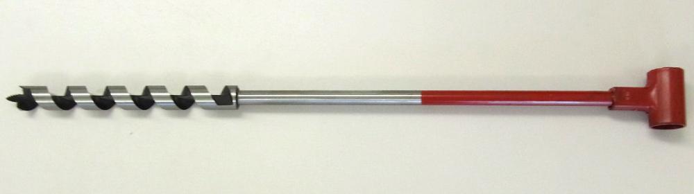 大西　短捻リングオーガー　ハンドル付　３０．０ｍｍ