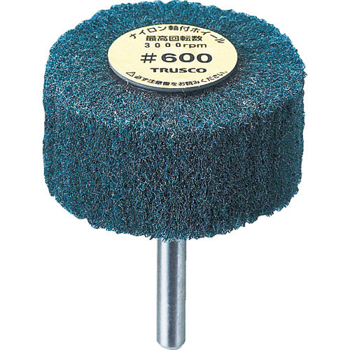 ＴＲＵＳＣＯ　ナイロン軸付ホイール　外径３０Ｘ厚２５Ｘ軸６　６００♯　（５個入）＿