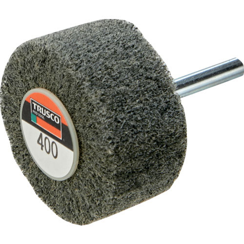 ＴＲＵＳＣＯ　ナイロン軸付ホイール　外径３０Ｘ厚２５Ｘ軸６　４００♯　（５個入）＿